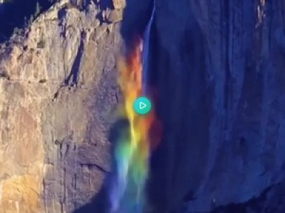 Rainbow at Yosemite Falls