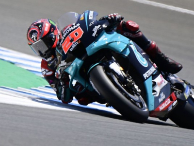 Première victoire en MotoGP pour Quartararo en Espagne, lourde chute pour Marquez.