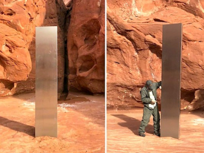 Des biologistes découvrent un mystérieux « monolithe » en métal dans l’Utah.
