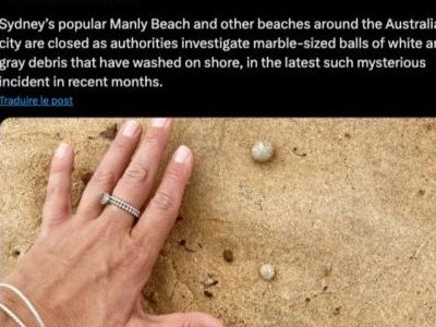 Australie : des plages de Sydney fermées après l'apparition de mystérieuses boules.